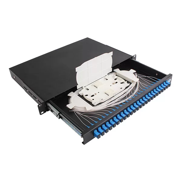 Fully Loaded 19″ 24 Port SC Fiber Patch Panel